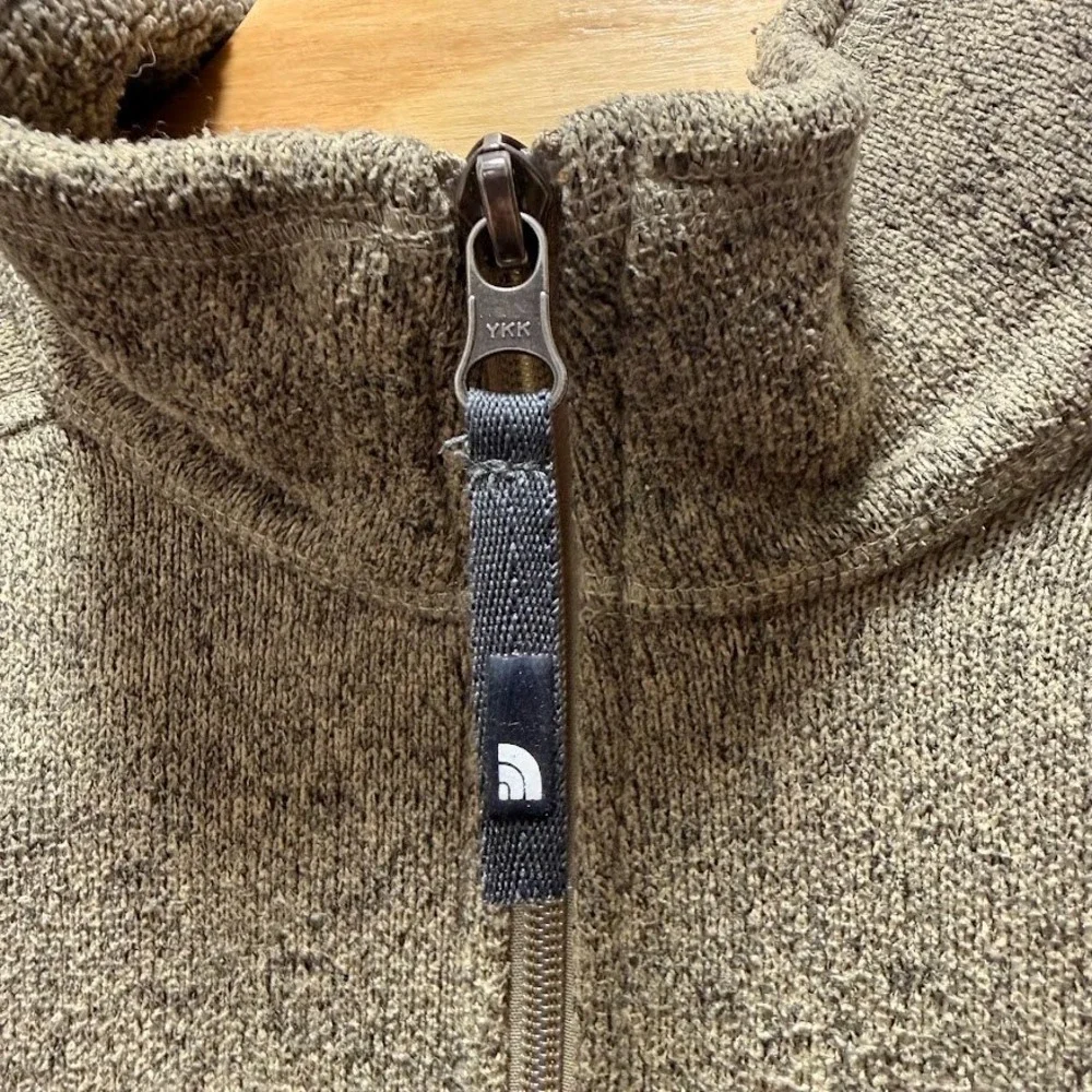 The North Face Gordon Lyons Mens XL Brown Heather Quarter Zip Fleece Pullover